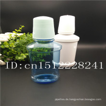 Heiße Verkauf Plastik weiße Kappe und Normallack flache Flaschen für mouthwash120ml 230ml 250ml